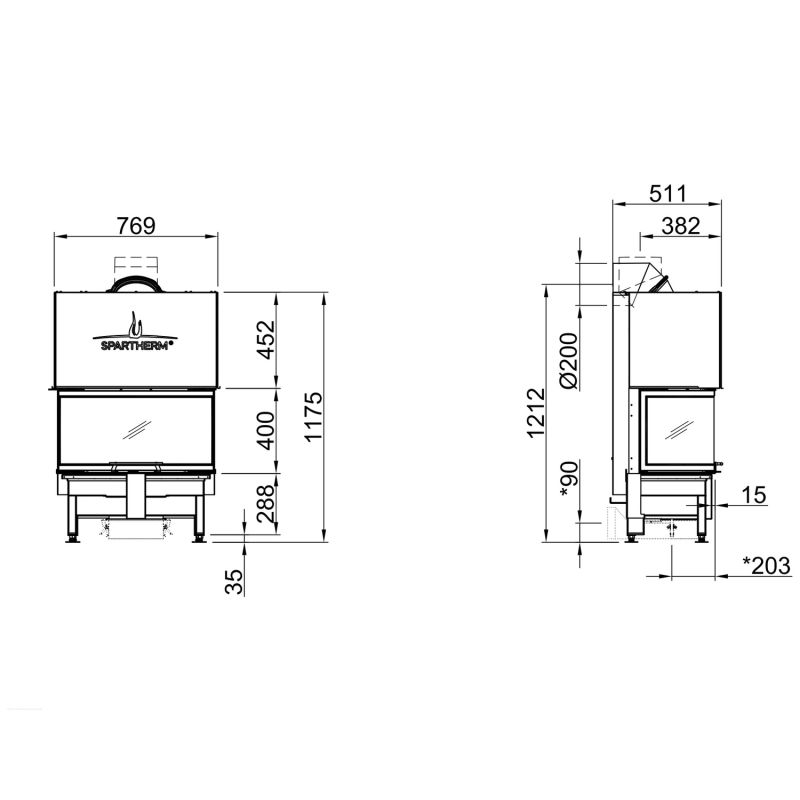 Spartherm Varia AS-3RLh Kamineinsatz 180 mm – Bild 4