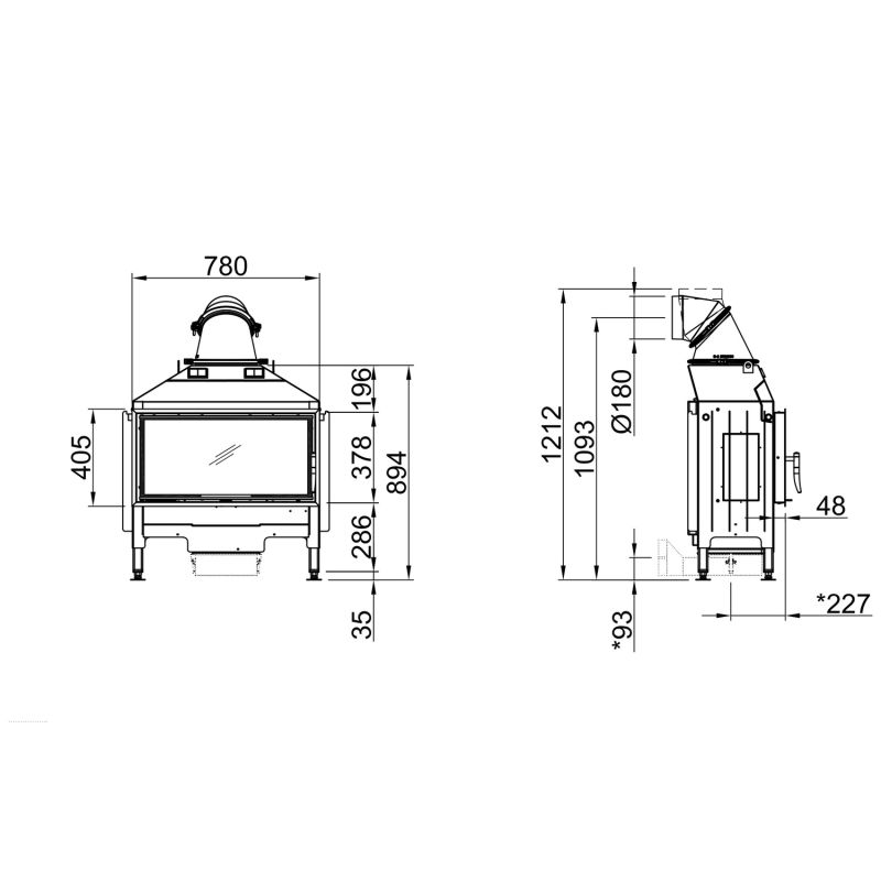 Spartherm Varia AS RLU Kamineinsatz links 180 mm RR – Bild 4