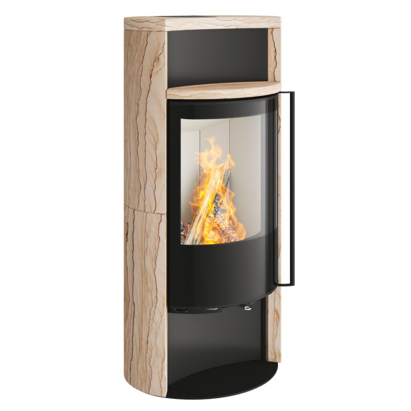 Spartherm Sino City Kaminofen Schwarz / Sandstein Sahara – Bild 2